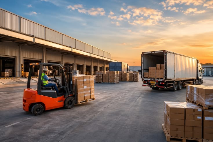 Get Started - Forklift in warehouse